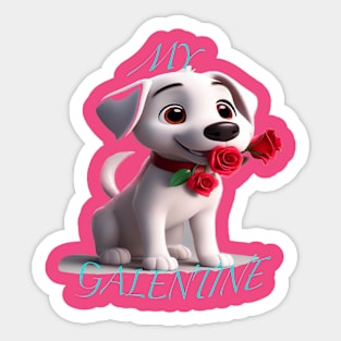 My Galentines super cute puppy dog Sticker